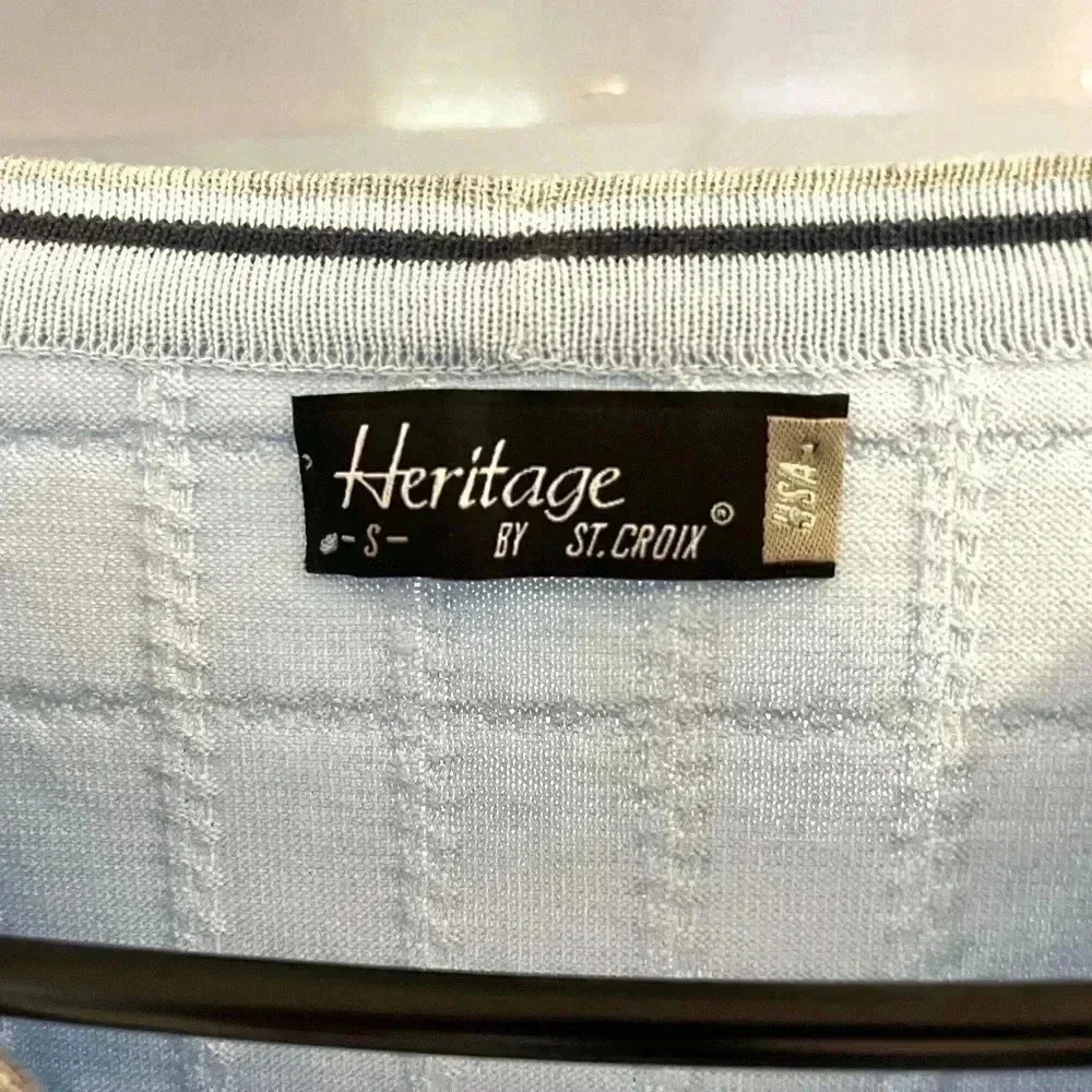 St. Croix Heritage Collection Sky Blue Size Small Sweater - Picture 3 of 4